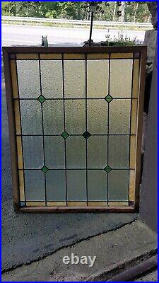 Large Stained Leaded Glass Window, 32 By 42, From A Historic Tavern In Pa