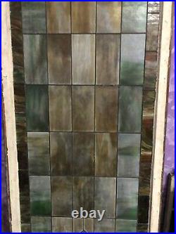 Large Vintage Antique Leaded Stained Glass Church Window 30 3/4x 89 3/4