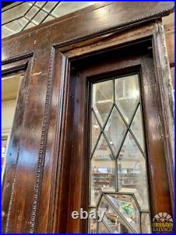 Late 1800's Historic Entryway, Jamestown, NY Salvage, Leaded Stained Glass