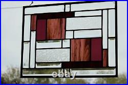 Leaded Beveled Stained Glass Window Panel Wineday -17 1/2 x 13 1/2HMD-US