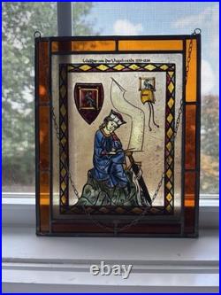 Leaded Glass Window Art Bernhardt- Stained Glass Walther Von Der Vogelweide
