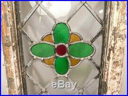 Leaded Stained Glass Window 1900. Wowheavy Lead Beadover 100 Years Old