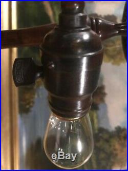 Leaded Vintage Slag Glass Lamp in the Style of Tiffany Studios Excellent Replica