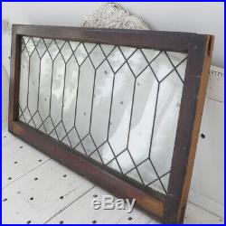 Lg. Antique Leaded Glass Ornate Wood Transom Window Door Eastlake Timeless Style
