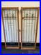 Lot_of_2_Antique_Oak_Leaded_Glass_Cabinet_Doors_Stained_Glass_Windows_01_gc
