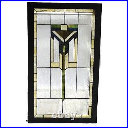 MEYDA TIFFANY Prairie Rectangular Stained Glass Window 17x30 inches