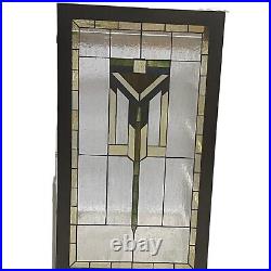 MEYDA TIFFANY Prairie Rectangular Stained Glass Window 17x30 inches