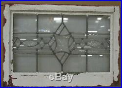MIDSIZE OLD ENGLISH LEADED STAINED GLASS WINDOW Clear Textured 24 x 17
