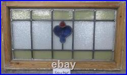 MIDSIZE OLD ENGLISH LEADED STAINED GLASS WINDOW Pretty Abstract 28.75 x 16.75