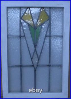 MIDSIZE SIMPLE GEOMETRIC OLD ENGLISH LEADED STAINED GLASS WINDOW 17 1/4 x 25 MIDSIZE SIMPLE GEOMETRIC OLD ENGLISH LEADED STAINED GLASS WINDOW 17 1/4 x 25