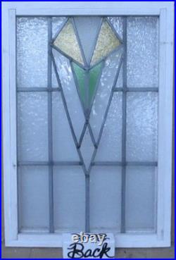 MIDSIZE SIMPLE GEOMETRIC OLD ENGLISH LEADED STAINED GLASS WINDOW 17 1/4 x 25 MIDSIZE SIMPLE GEOMETRIC OLD ENGLISH LEADED STAINED GLASS WINDOW 17 1/4 x 25
