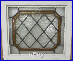MID SIZED OLD ENGLISH LEADED STAINED GLASS WINDOW Diamond Lead 23.75 x 20.75