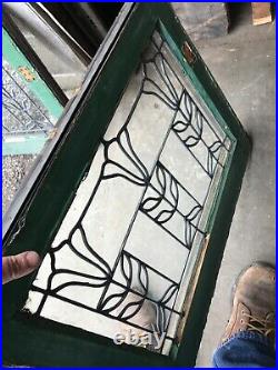 MK6 2 available price each antique leaded glass Tulip Window 19 x 24.5