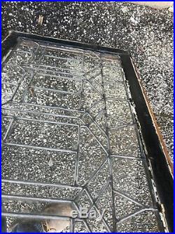 MK9 2 available priced each antique leaded glass window 19.75 x 37