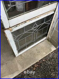 MK 62 available price each Antique Deco leaded glass window 23.25 x 28.5