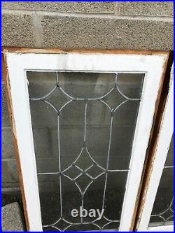 MK 84 two available price separate Antique leaded glass window 18.25 x 35