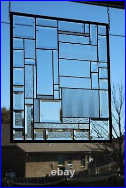 MODERN-CLEAR- Privacy-Stained Glass Window Panel-21 5/8 18 1/8 HDMA-US