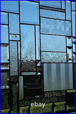 MODERN-CLEAR- Privacy-Stained Glass Window Panel-21 5/8 18 1/8 HDMA-US