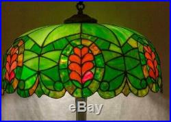 MOSAIC SHADE co. Leaded glass lamp (Chicago) Handel Tiffany arts craft slag