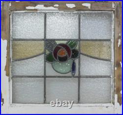Mackintosh Rose Midsize Old English Leaded Stained Glass Window 23.5 X 22