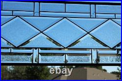 Made to Order beveled clear stained glass window panel 42 7/8x 12 3/4