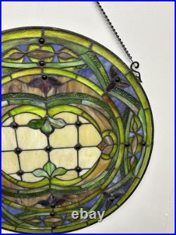 Malloway-Astoria Round Stained Glass Window Hanging Panel Suncatcher