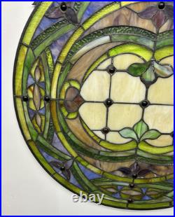 Malloway-Astoria Round Stained Glass Window Hanging Panel Suncatcher