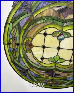 Malloway-Astoria Round Stained Glass Window Hanging Panel Suncatcher