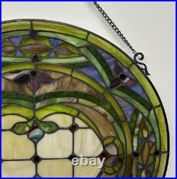 Malloway-Astoria Round Stained Glass Window Hanging Panel Suncatcher