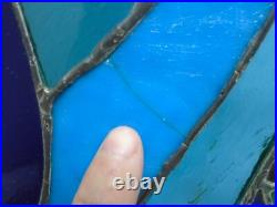 Mary Stained Glass Window Panel 19 x 12.5 Suncatcher small flaw Leaded trim