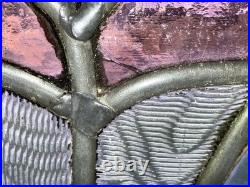 Matching Pair of Antique Leaded Stain Glass Windows 20x14.5