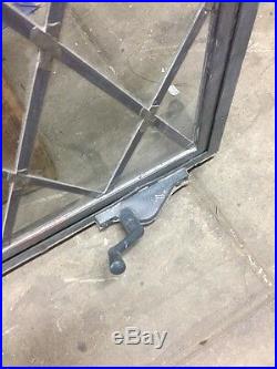 Metal Case Window Leaded Glass Diamonds Tudor Steel sash Window
