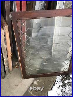 Mk 101 Two available price each antique leaded glass window 28 x 34.75