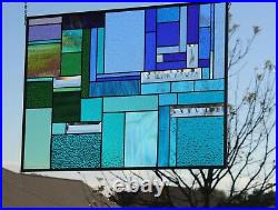 Multi-Colored & Privacy-Stained Glass Window Panel-27 1/2 x 20 1/2 HMD-US