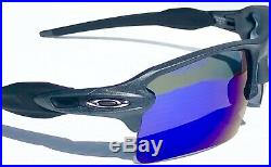 NEW Oakley FLAK 2.0 XL LEAD Steel POLARIZED Galaxy Blue Iridium Sunglass 9188
