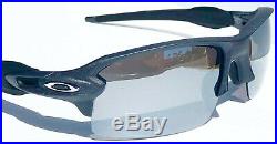 NEW Oakley FLAK 2.0 XL LEAD Steel POLARIZED Galaxy Chrome mirror Sunglass 9188