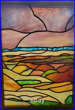 Nantucket Landscape Stained Glass Window by Mitch Carl
