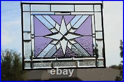Northern Star? Stained Glass Panel 20 1/2 -16 1/2HMD-US