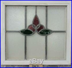 OLD ENGLISH LEADED STAINED GLASS WINDOW Awesome Abstract Floral 21.75 x 19.5