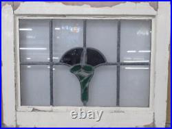 OLD ENGLISH LEADED STAINED GLASS WINDOW Beautiful Abstract 22 x 17.25
