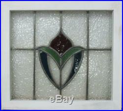 OLD ENGLISH LEADED STAINED GLASS WINDOW Gorgeous Abstract Design 20 x 18
