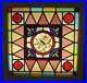 OLD_ENGLISH_LEADED_STAINED_GLASS_WINDOW_Hand_Painted_Bird_20_x_19_5_01_yxyy