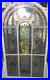 OLD_ENGLISH_LEADED_STAINED_GLASS_WINDOW_Hand_Painted_Flowerpot_38_5_x_70_01_jxpy