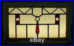 OLD ENGLISH LEADED STAINED GLASS WINDOW Lovely Textures & Jewel 24.5 x 15