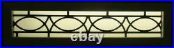 OLD ENGLISH LEADED STAINED GLASS WINDOW No Color Nice Textures 33 x 8.75