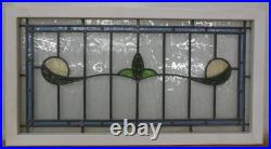 OLD ENGLISH LEADED STAINED GLASS WINDOW PRETTY FLORAL TRANSOM 34 x 18.5 OLD ENGLISH LEADED STAINED GLASS WINDOW PRETTY FLORAL TRANSOM 34 x 18.5