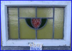 OLD ENGLISH LEADED STAINED GLASS WINDOW Simple Abstract 20.25 x 13.75