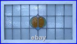 OLD ENGLISH LEADED STAINED GLASS WINDOW TRANSOM ABSTRACT 38 3/4 x 21 3/4