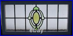OLD ENGLISH LEADED STAINED GLASS WINDOW TRANSOM ABSTRACT CREST 29 3/4 x 14 3/4