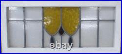 OLD ENGLISH LEADED STAINED GLASS WINDOW TRANSOM Cute Abstract 30.5 x 13.5